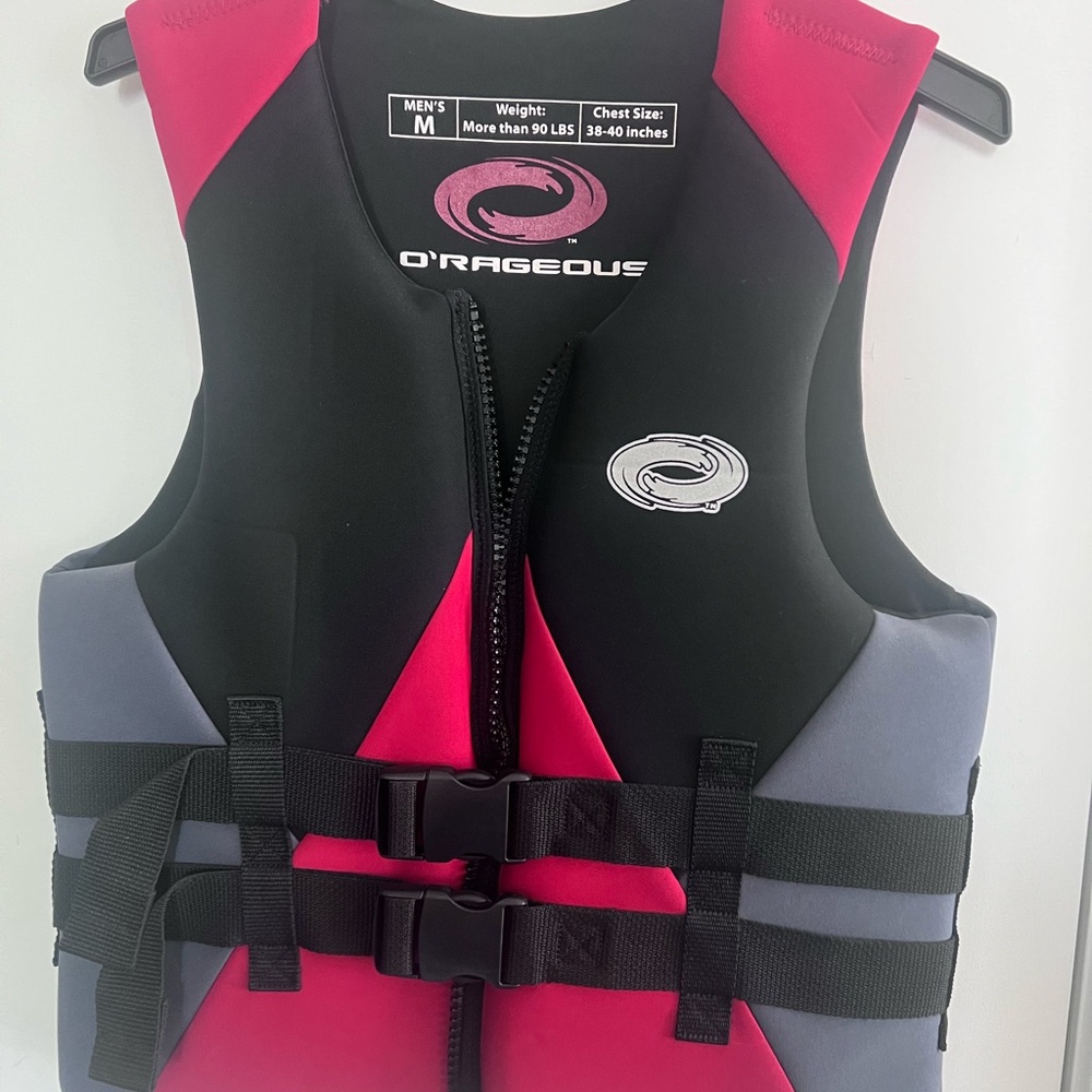 O'Rageous Black and Red Life Vest